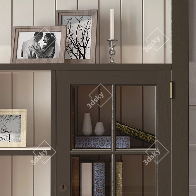 Elegant Gustave Wooden Wardrobe Showcase 3D model image 3