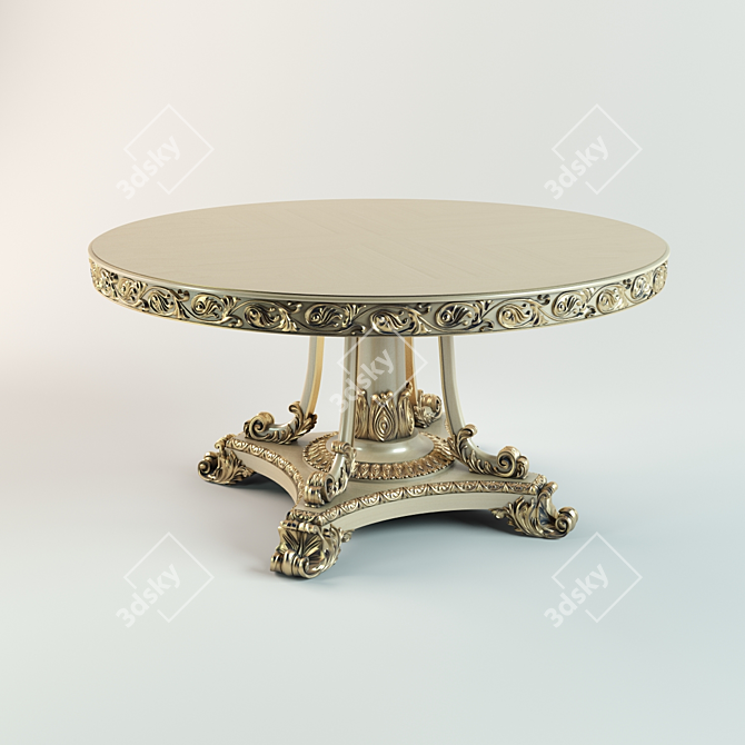 Elegant Round Table 3D model image 1