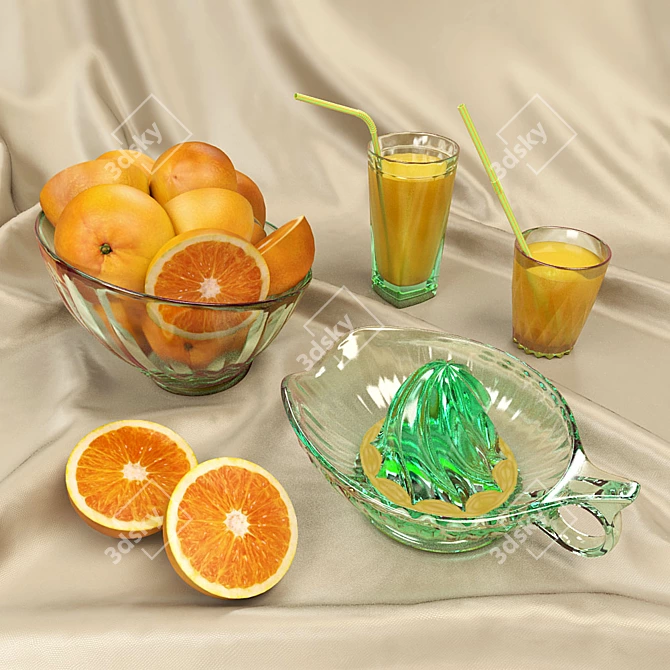 Citrus Splash Manual Juicer 3D model image 1