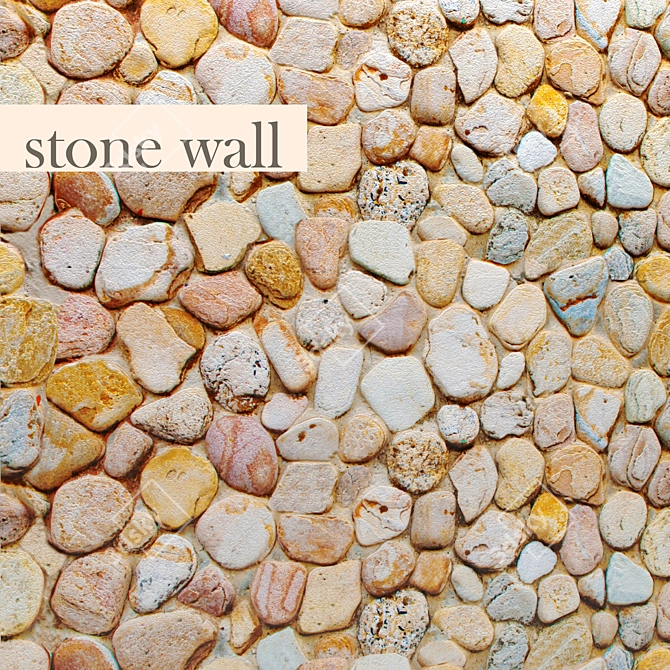 Natural Stone: A Solid Choice 3D model image 1