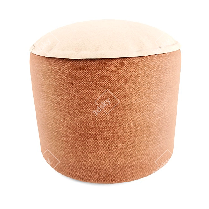 Luxury Soft Pouf 3D model image 1