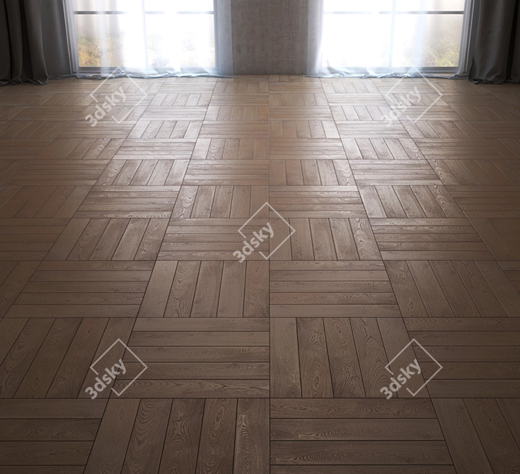 Elegant Bremen Dakar Ash Oak Flooring 3D model image 2