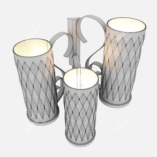 Title: Handmade Candle Sconces 3D model image 2