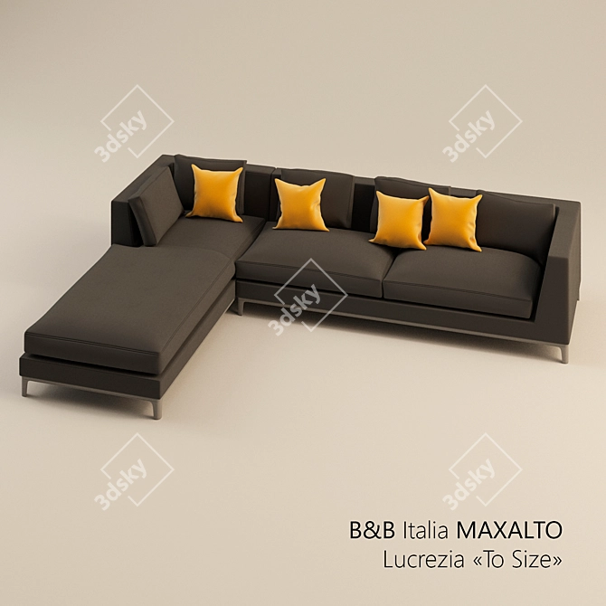 Sleek Modular Sofa by B&B Italia MAXALTO 3D model image 1