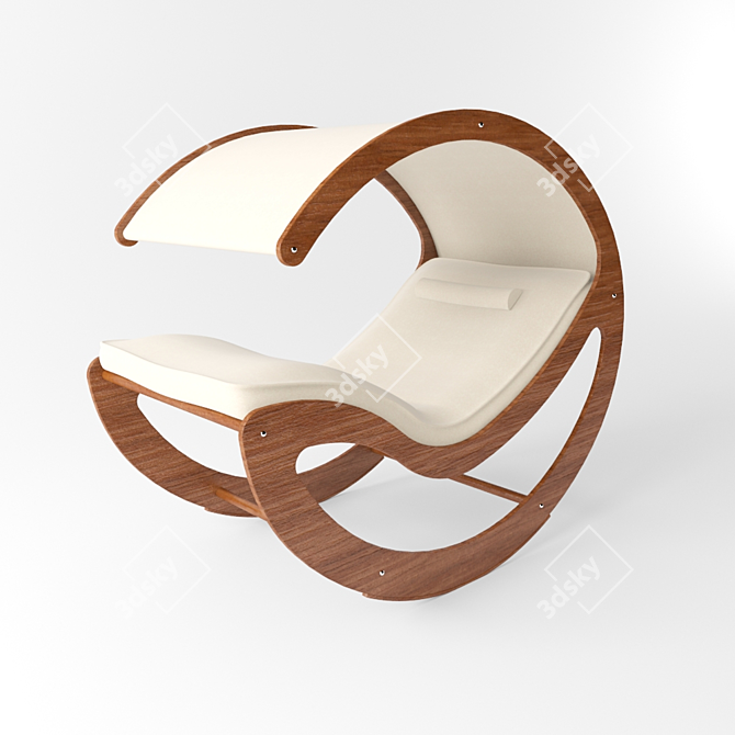 Plywood Outdoor Furniture 3D model image 2