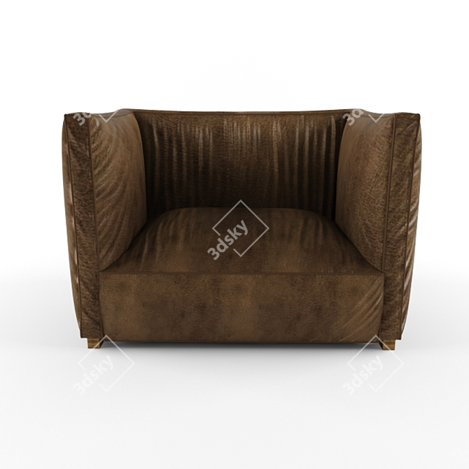 Vintage Leather Armchair 3D model image 1