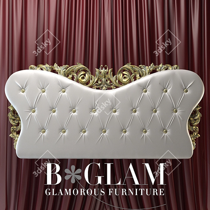 Boiserie BG-800-815: Elegant Bed Headboard 3D model image 1