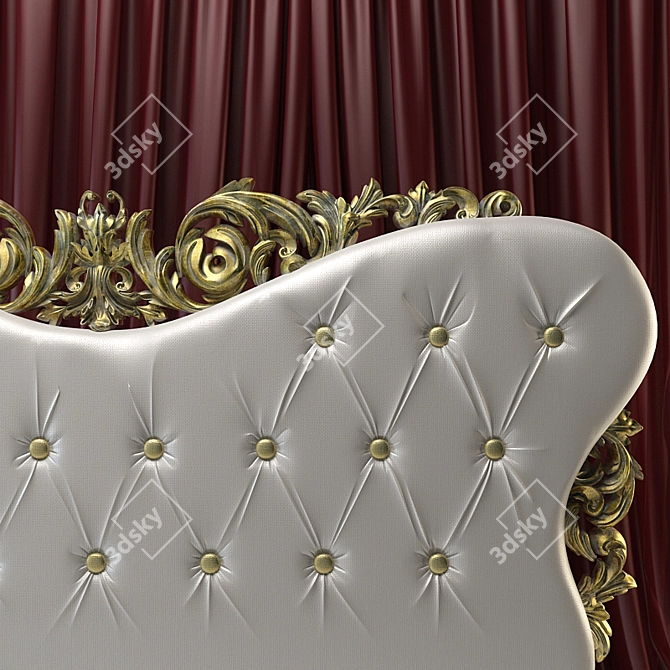 Boiserie BG-800-815: Elegant Bed Headboard 3D model image 2