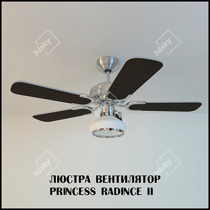 Princess Radiance II Chandelier Fan 3D model image 1