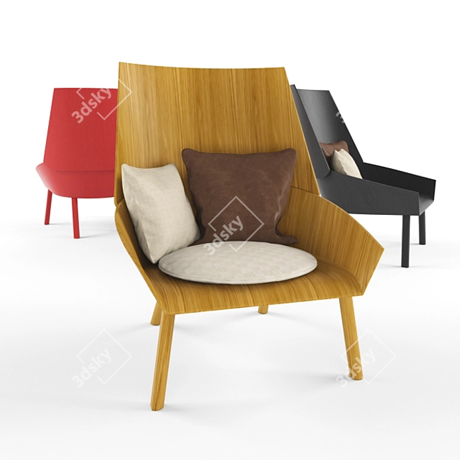 Elegant Eugene Lounge Chair 3D model image 1