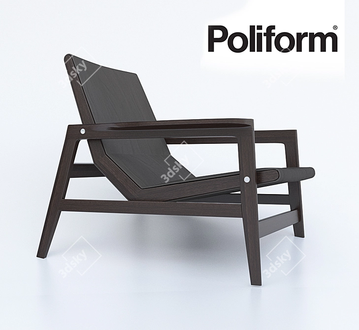 Poliform Ipanema Leather Chair 3D model image 1