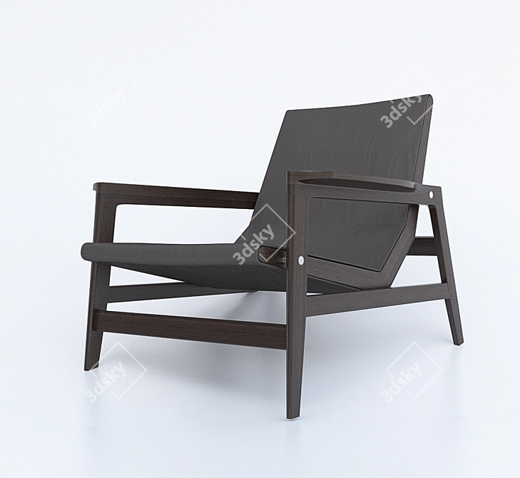 Poliform Ipanema Leather Chair 3D model image 2