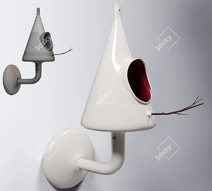 Portuguese Designer Bird House 3D model image 1