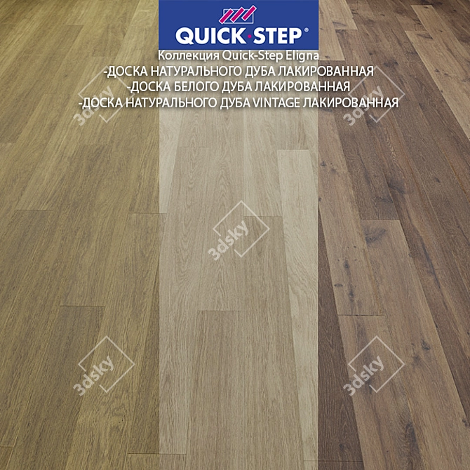 Quick-Step Eligna Laminate: MultiTexture with Seamless High-Quality Finish 3D model image 1