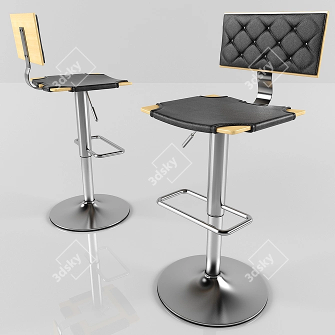 Modern Bar Stool 3D model image 1