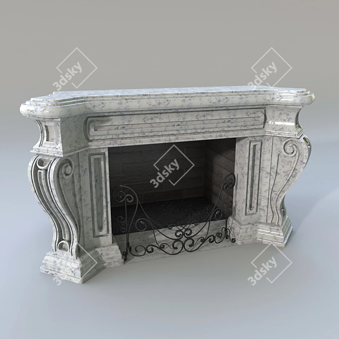 Fireplace Grill Combo 3D model image 1