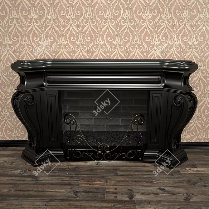 Fireplace Grill Combo 3D model image 3