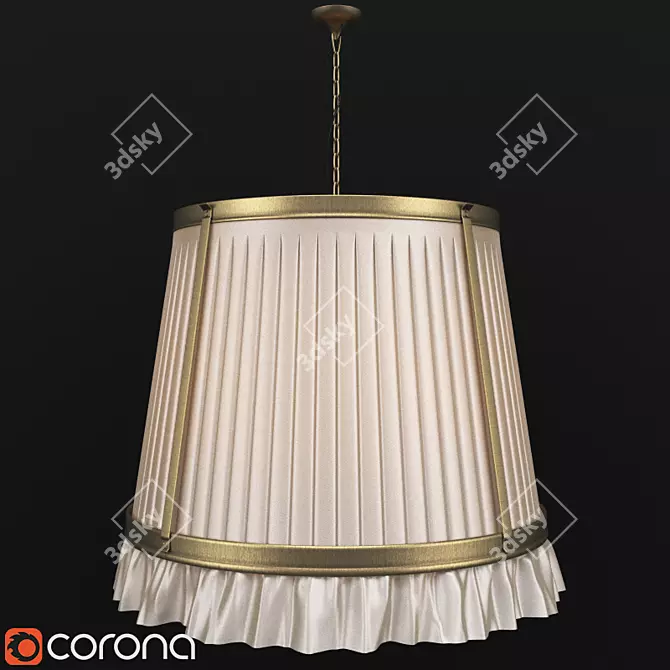 Divinare Bronze Beige Chandelier 3D model image 1