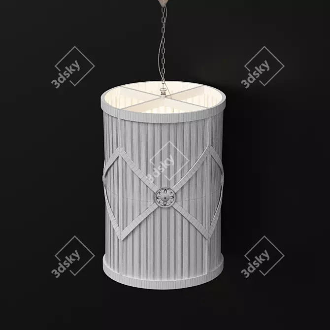 Modern Silk Hanging Lamp | NEWPORT 2601/S 3D model image 2