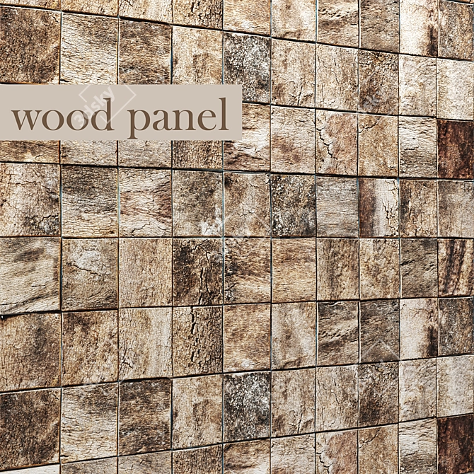 Bark Panel - Natural Tree Beauty 3D model image 1