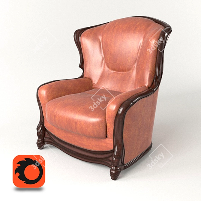 Cozy Diso Armchair by Mebbery 3D model image 1