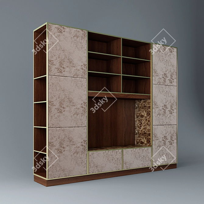 Modern TV Stand with Storage 3D model image 1