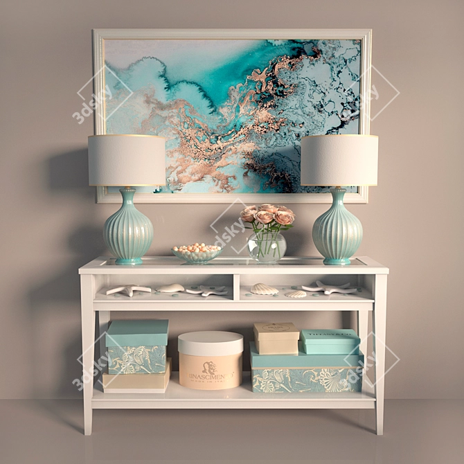 Coastal Delight Decor Set 3D model image 1