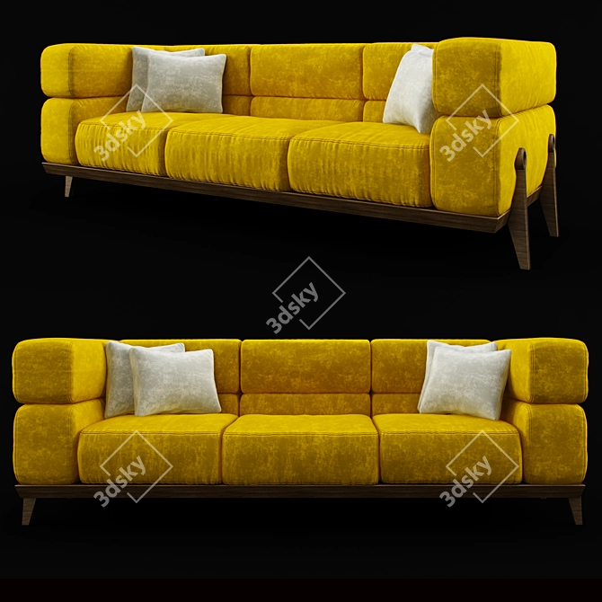 Comfort Lounge Sofa 3D model image 1