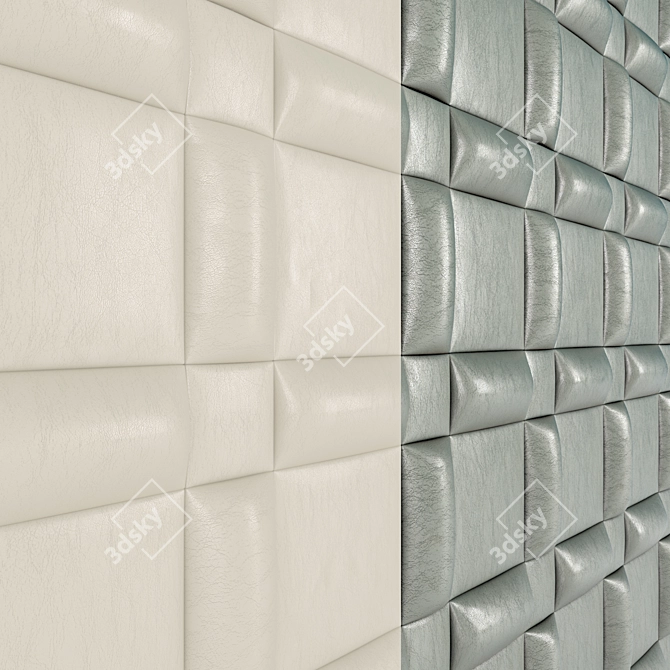 Leather 3D Wall Panel - Studioart 3D model image 1