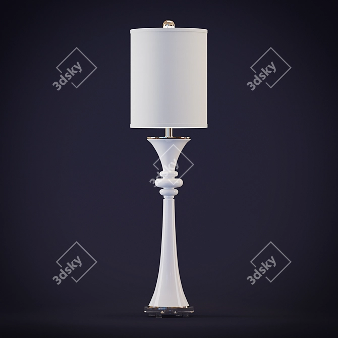 Elegant Gwyn Table Lamp, 100W 3D model image 1