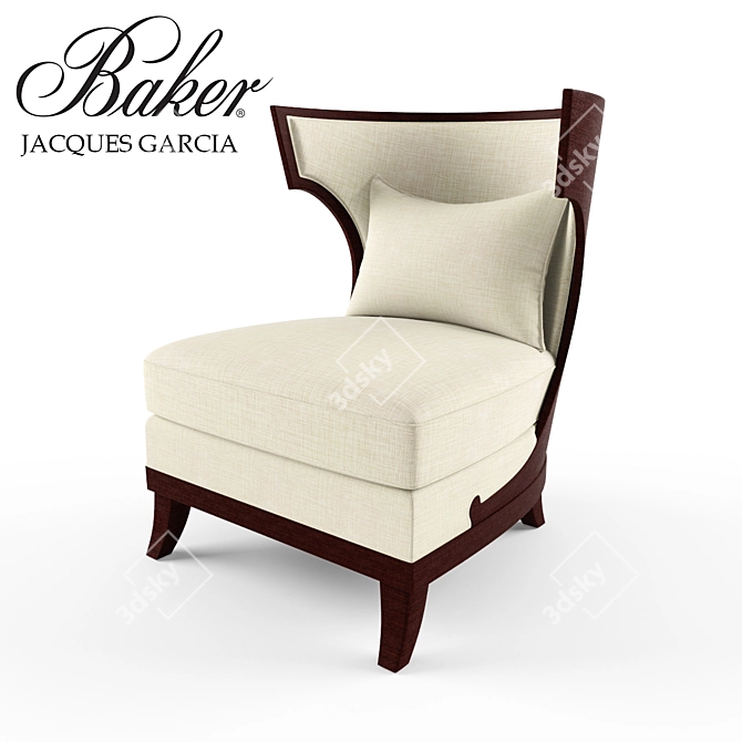 Elegant Atrium Chair: Designer Jacques Garcia 3D model image 1