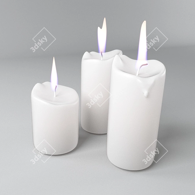 Elegant Glow: Handcrafted Candle 3D model image 1