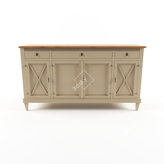 Tosato Table and Chest Set 3D model image 2