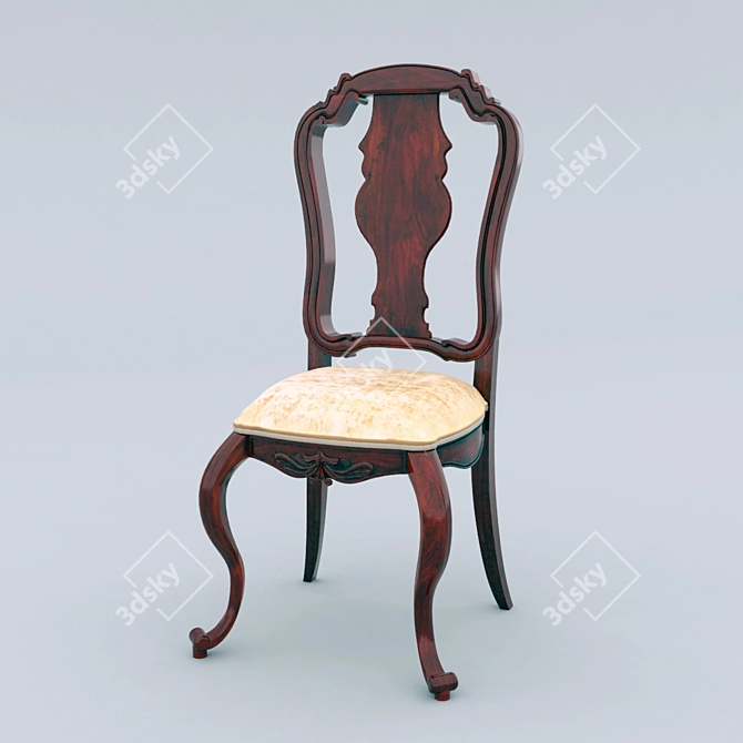 Elegant Beladora Open Back Chair 3D model image 1