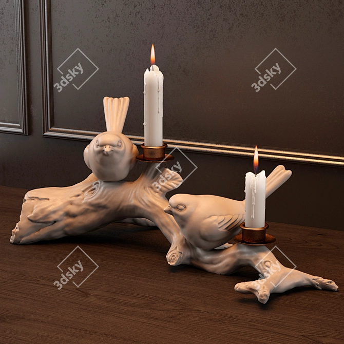 Title: Elegant Glass Candlestick 3D model image 3