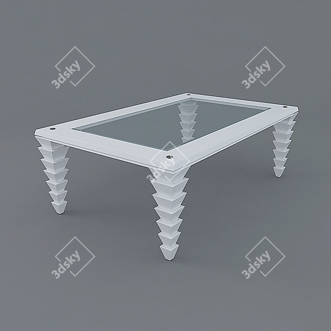 Elegance in White: Nicky Haslam Coffee Table 3D model image 1