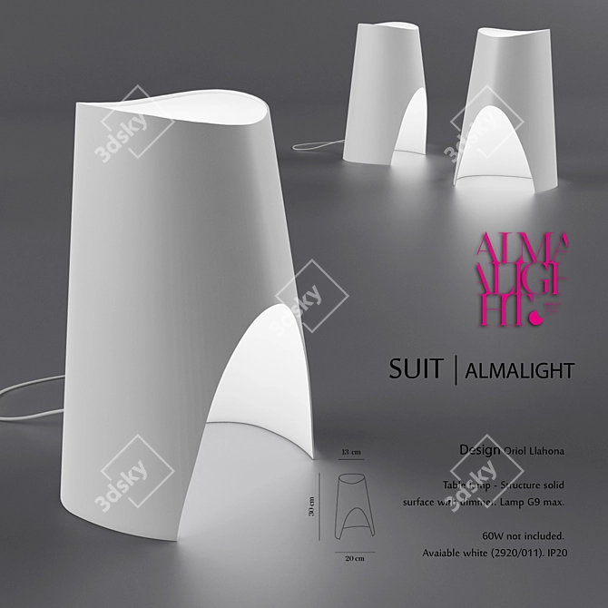 ALMA LIGHT Suit Table Lamp 3D model image 1