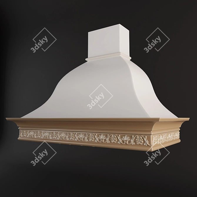 Sleek Vialona Cappe Camellia 90 - Wall-Mounted Hood 3D model image 1