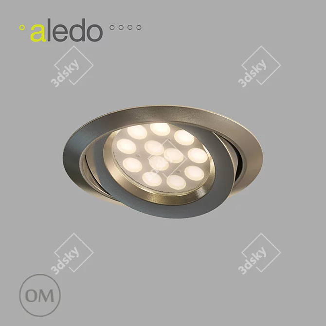 15W TD36 Round LED Downlight 3D model image 2