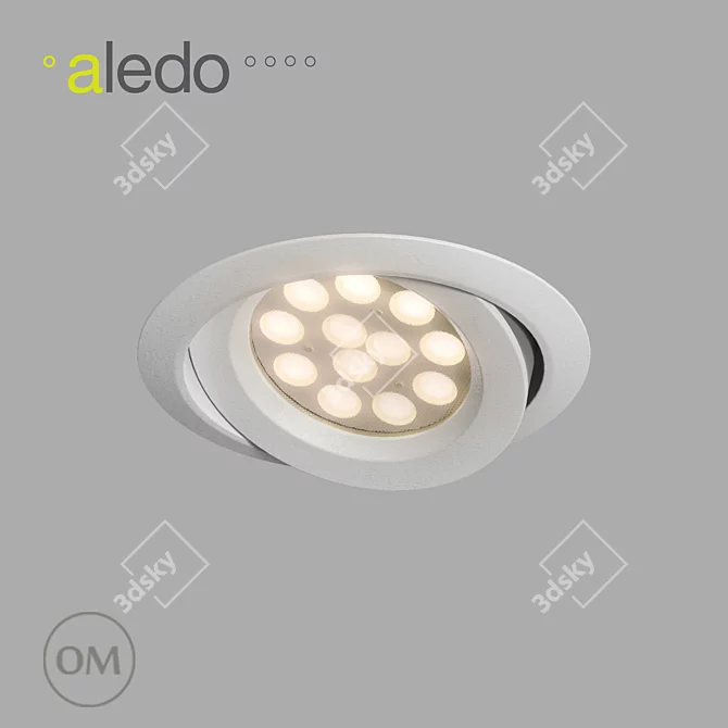 15W TD36 Round LED Downlight 3D model image 3