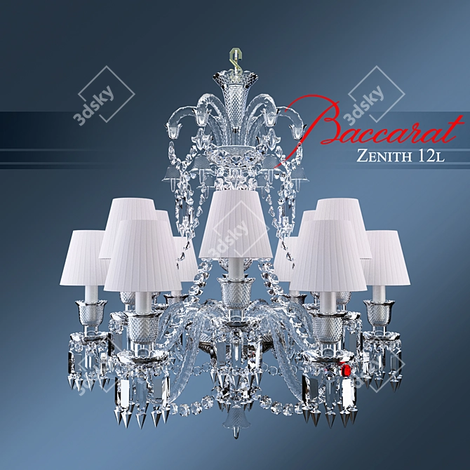 Baccarat Zenith 12-Light Chandelier 3D model image 1