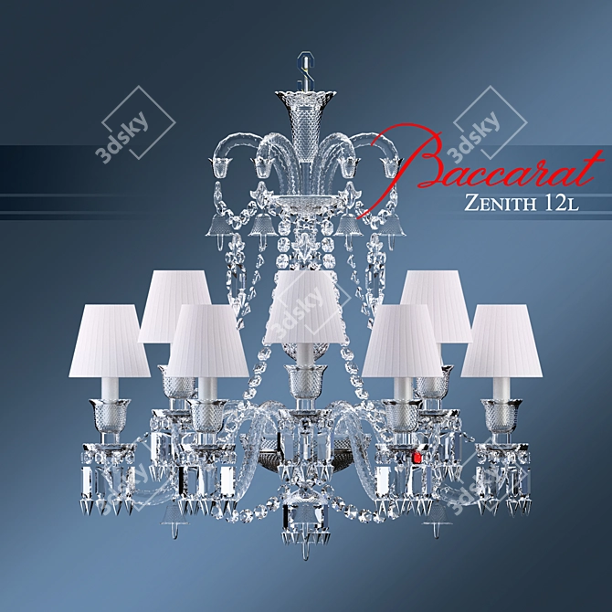 Baccarat Zenith 12-Light Chandelier 3D model image 2