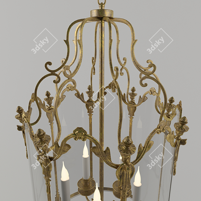 Elegant Classical Lamp 3D model image 2