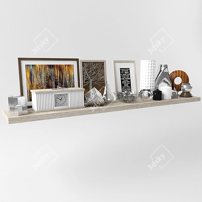 Elegant Home Decor Set 3D model image 1