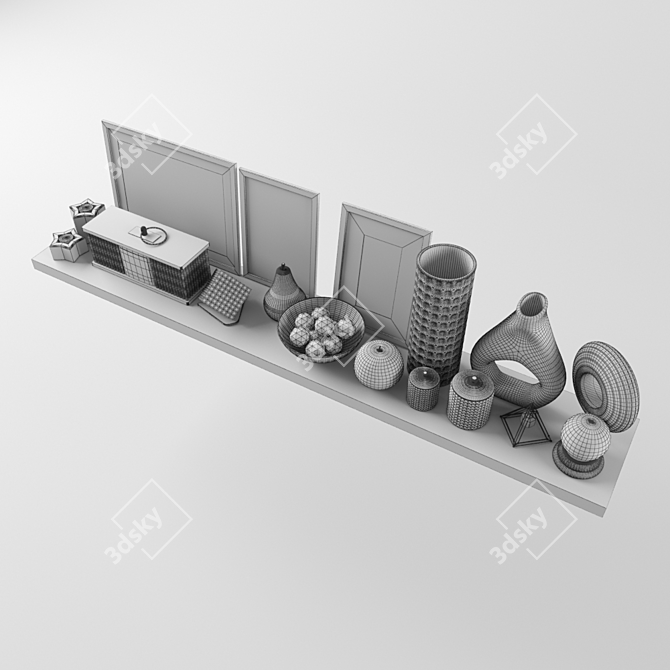 Elegant Home Decor Set 3D model image 3