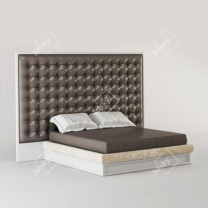 Elegant Rest: Classic Bed 3D model image 2