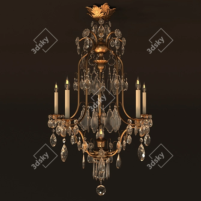 Timeless Elegance Chandelier 3D model image 1