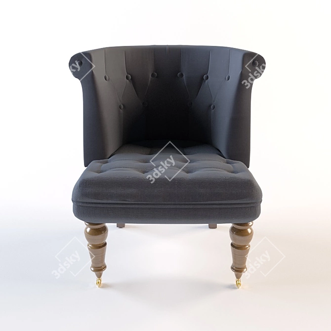 Elegant Comfy Armchair 3D model image 1