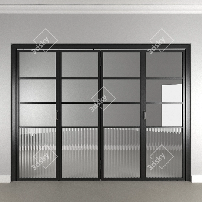 Sleek Foldable Door MOD 02 3D model image 2