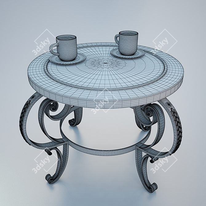 Contemporary Table Clock 3D model image 2